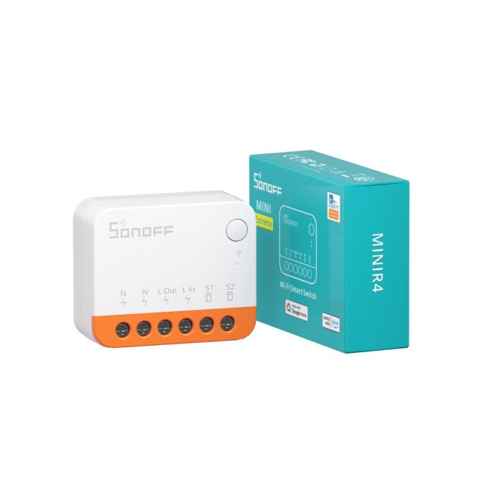 SONOFF MINIR4 超迷你1in/1out智慧開關(一個乾接點輸入/一個繼電器輸出)Wi-Fi版、eWeLink-Remote版