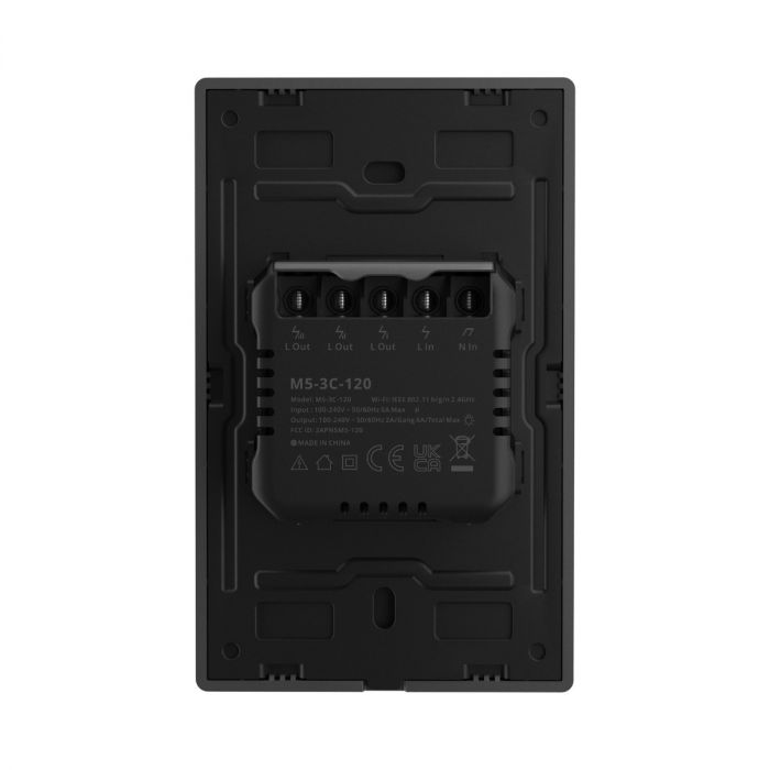 SONOFF M5系列 M5-1C-120 / M5-2C-120 / M5-3C-120 深灰美規(1/2/3鍵)智慧牆壁開關WiFi版、eWeLink-Remote版