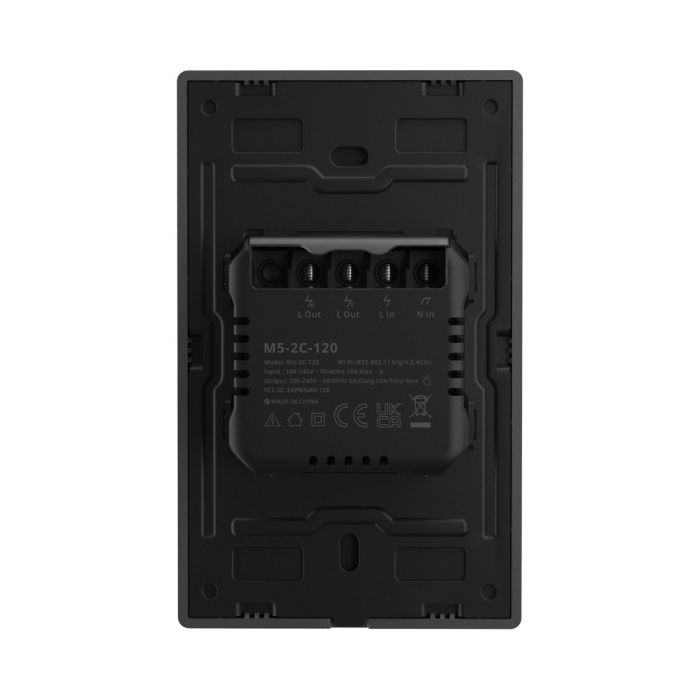 SONOFF M5系列 M5-1C-120 / M5-2C-120 / M5-3C-120 深灰美規(1/2/3鍵)智慧牆壁開關WiFi版、eWeLink-Remote版