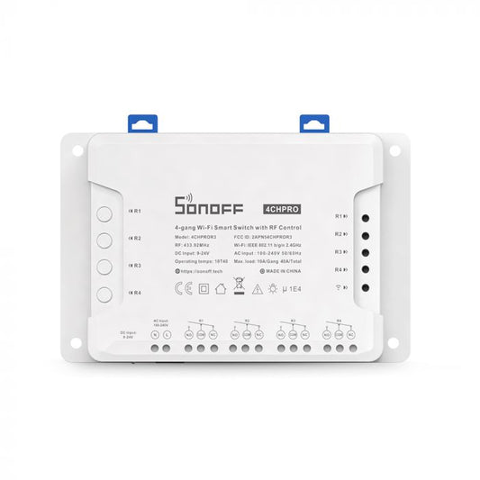 SONOFF 4CHPROR3 智慧開關4in/4out(4個按鍵輸入/4個繼電器輸出)WI-FI、RF版