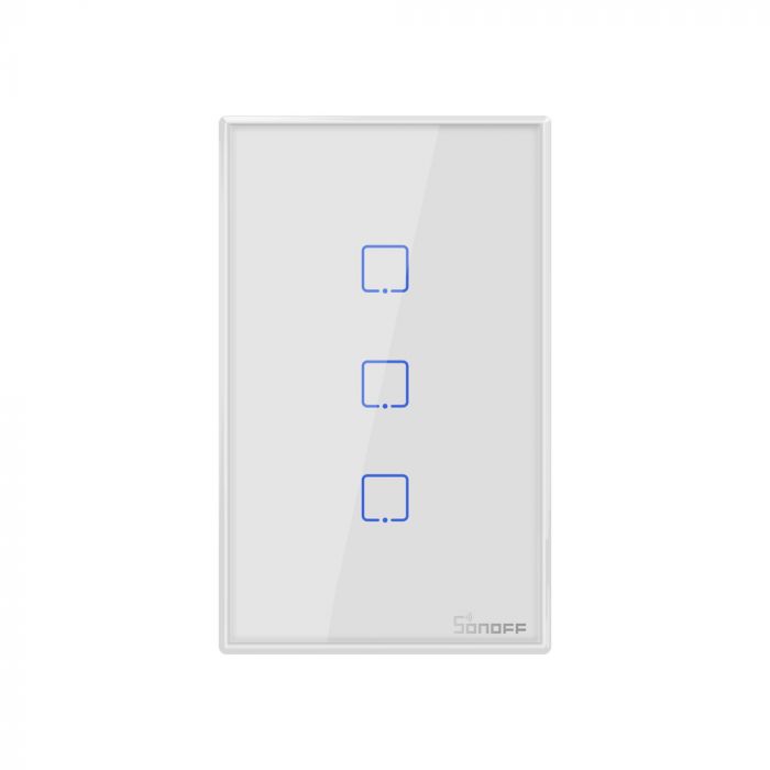 SONOFF TX系列 T2US1C/T2US2C/T2US3C 白色美規(1鍵/2鍵/3鍵)智慧牆壁開關WI-FI版、RF版