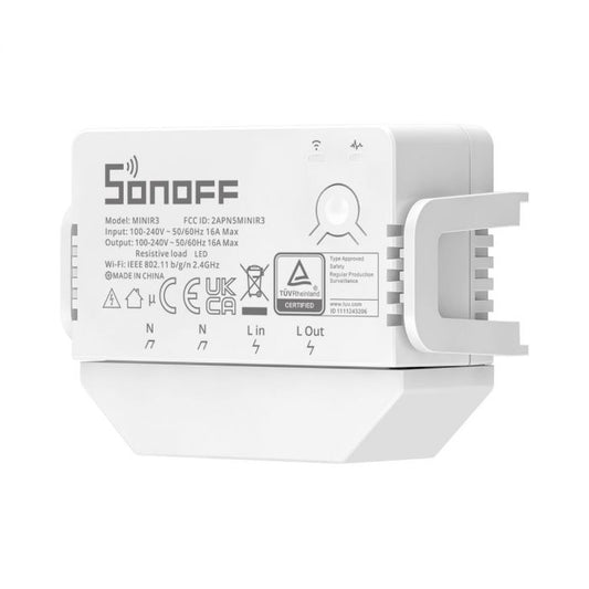 Sonoff MINIR3 緊湊型1in/1out智慧開關(1個按鍵輸入/1個繼電器輸出)WI-FI版、eWeLink-Remote版