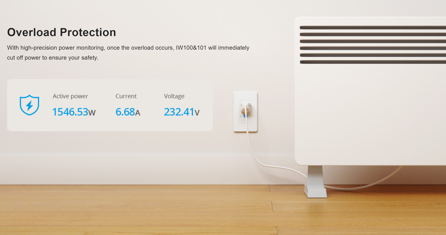 SONOFF IW100 美規牆壁型電力監控智慧插座WI-FI版