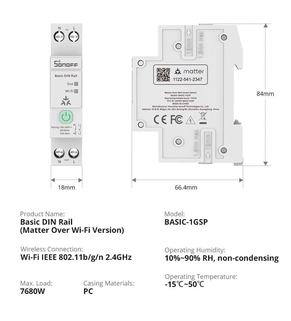 sonoff-basic-1gsp 原廠示意圖