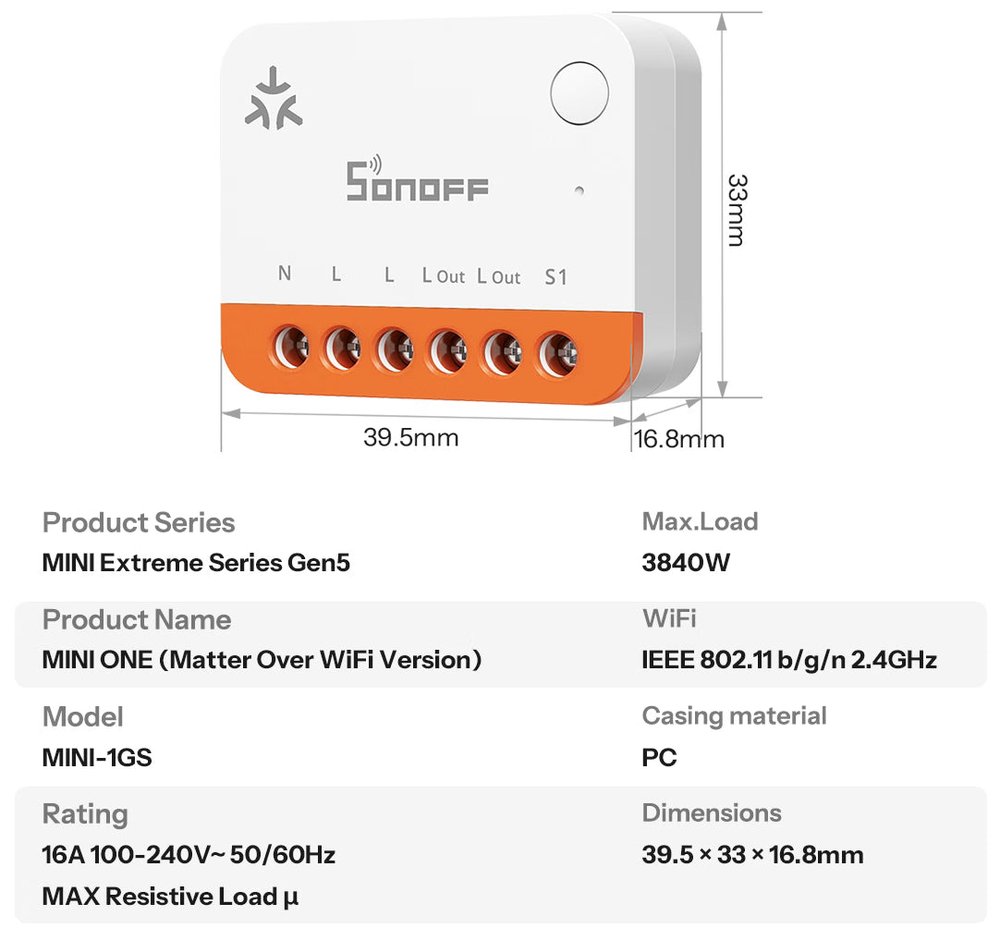 sonoff-mini-1gs 原廠示意圖