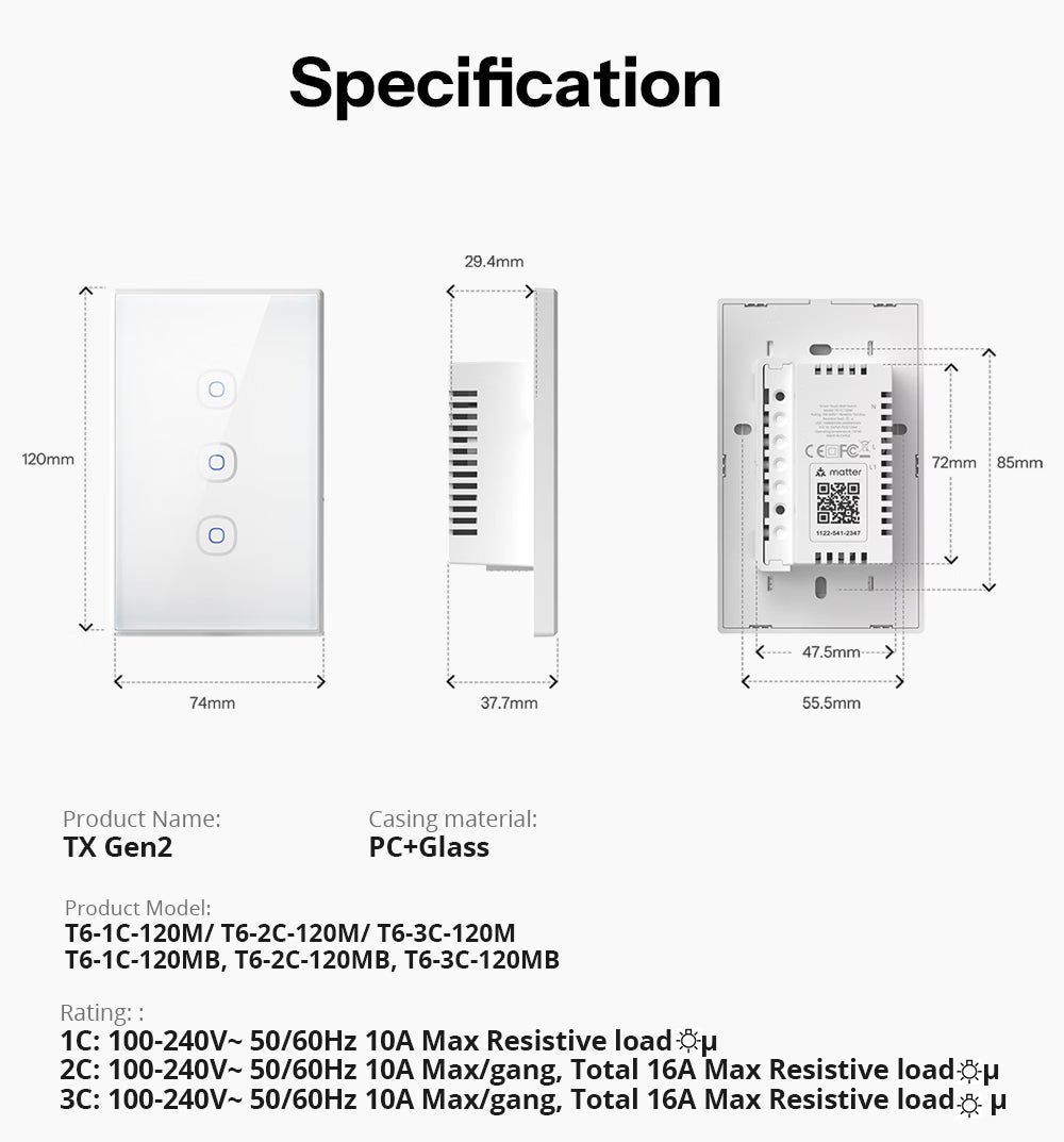 sonoff-tx-gen2 原廠示意圖